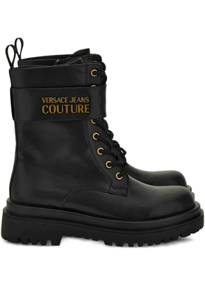 Versace Jeans Couture lace-up strap boots - Black