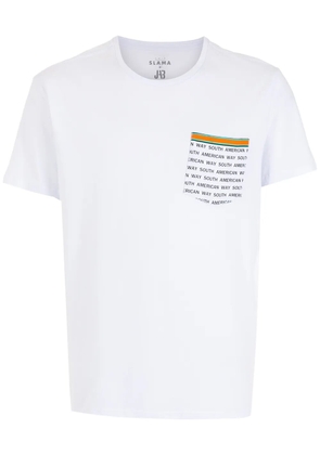 Amir Slama slogan-print pocket T-shirt - White