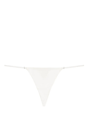 Fleur Du Mal rose Luxe V-string - White