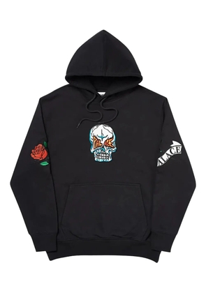 Palace rose-embroidered hoodie - Black