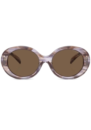 Emporio Armani round-frame sunglasses - Brown