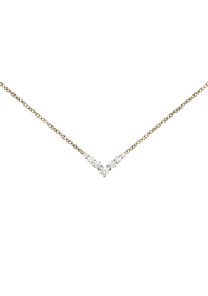 Melissa Kaye 18K yellow gold mini Aria Diamond V Necklace