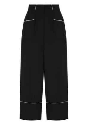 A.M.G. contrast-piping pajama trousers - Black