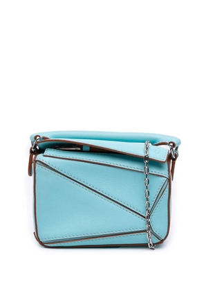 Loewe Pre-Owned 2021 Nano Calfskin Puzzle satchel - Blue