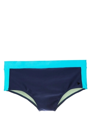 Amir Slama logo-appliqué swim shorts - Blue