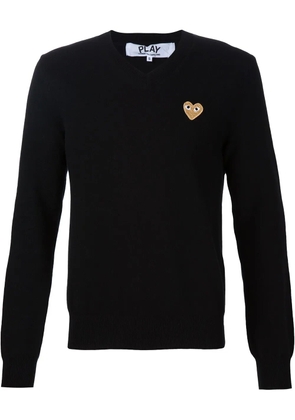 Comme Des Garçons Play embroidered heart jumper - Black