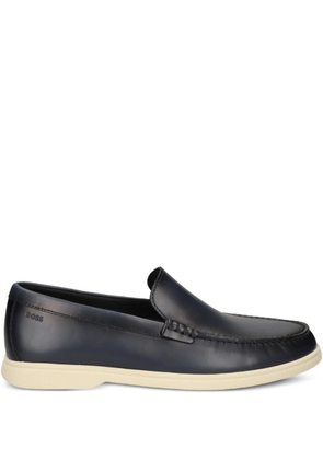 BOSS stitched slip-on loafers - Blue