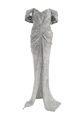 Ana Radu off-shoulder maxi dress - Silver