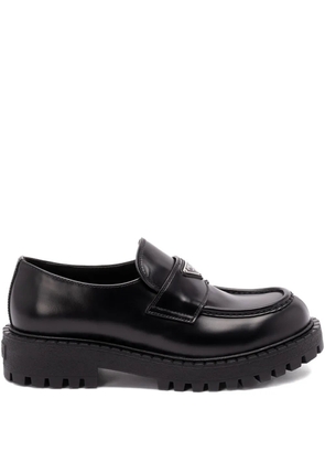 Prada leather loafers - Black