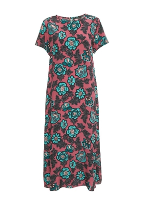 Weekend Max Mara Aral flowing floral silk midi dress - Pink