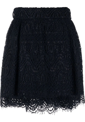 Valentino Garavani Pre-Owned 2000 lace-detailed A-line skirt - Blue