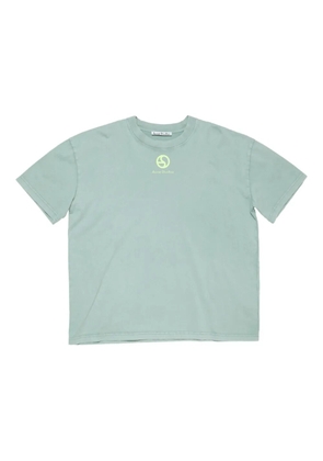 Acne Studios logo-print organic-cotton T-shirt - Green