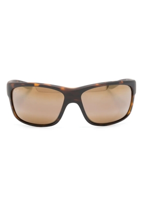 Maui Jim tortoiseshell rectangle-frame sunglasses - Brown