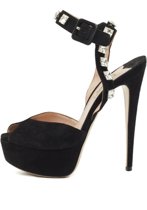 Miu Miu Pre-Owned ankle-strap platform heels sandals - Black