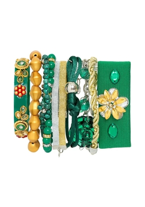 Amir Slama Bijoux beaded flower bracelet - Green