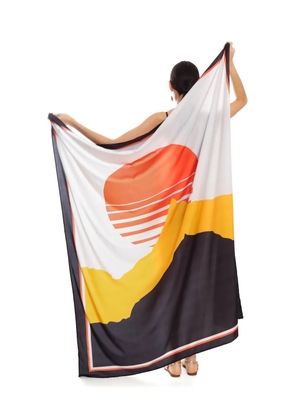 Amapô geometric print scarf - Orange