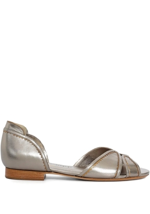 Sarah Chofakian metallic flat sandals - Grey