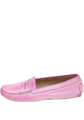 Tod's Vintage pre-owned penny-slot leather loafers - Pink