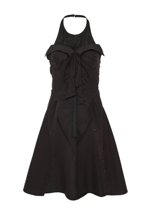 GRACE ELWOOD shirt-detailed sleeveless top - Black