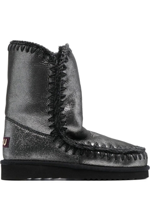 Mou metallic whipstitch-trim boots - Grey