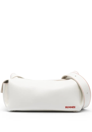 Sunnei Labauletto leather shoulder bag - White