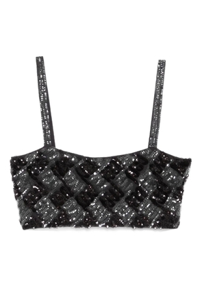 P.A.R.O.S.H. geometric sequin top - Grey