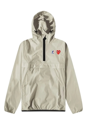 Comme Des Garçons Play x K-Way half-zip hooded jacket - Neutrals