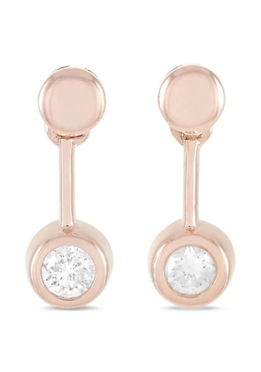 LB Exclusive 14K rose gold diamond earrings - Pink