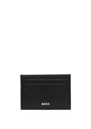 BOSS logo-lettering card holder - Black