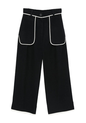 SOH contrasting-trim trousers - Blue