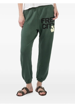 FreeCity Superfluff Lux OG graphic print track pants - Green