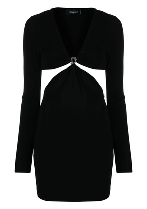DSQUARED2 logo-embellished cut-out minidress - Black