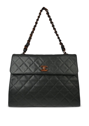 CHANEL Pre-Owned 2000 Straight Flap chain handbag - Black