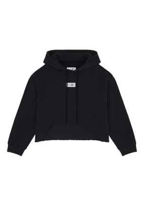 MM6 Maison Margiela raw-hem hoodie - Black