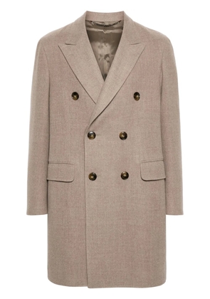 Canali double-breasted coat - Neutrals