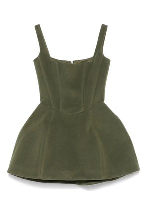 Vestiaire d'un Oiseau Libre square-neck flared mini dress - Green
