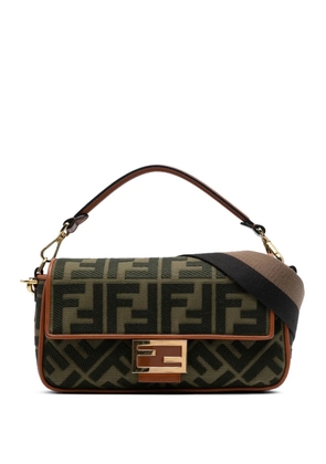 Fendi Pre-Owned 2010-2025 Zucca Embroidered Canvas Baguette satchel - Green