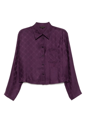 Kiki de Montparnasse Handcuff jacquard cropped PJ top - Purple