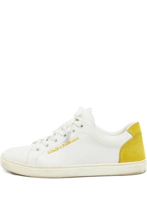 Dolce & Gabbana Pre-Owned suede leather sneakers - White
