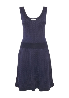 SANDRO Pre-owned textured knitted dress - Blue