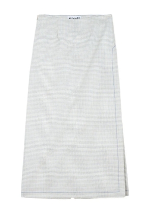 Sunnei check-paneled skirt - White