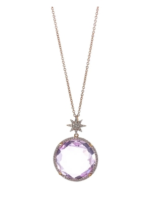 Lisa Nik 18kt rose gold Star Bail Amethyst necklace - Pink