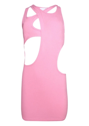 Natasha Zinko cut-out cotton minidress - Pink
