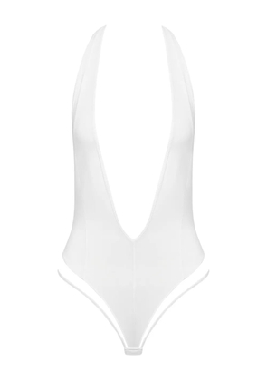 Maison Close Pure Tentation V-neck bodysuit - White