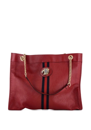 Gucci Pre-Owned Rajah Chain Leather Large tote bag - Red