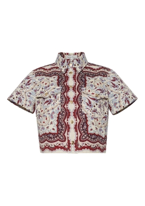 Cara Cara Paro paisley print short-sleeved shirt - Neutrals