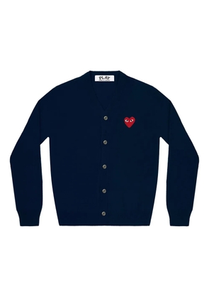 Comme Des Garçons Play heart-emblem V-neck cardigan - Blue