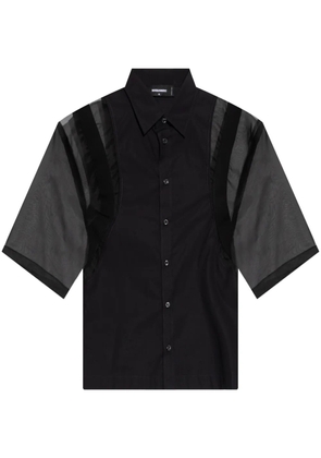 DSQUARED2 sheer-sleeve shirt - Black