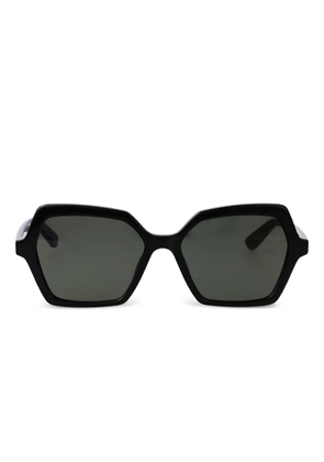 Alexander McQueen Eyewear geometric-frame sunglasses - Black