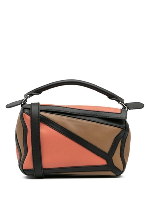 Loewe Pre-Owned 2018 Small Calfskin Graphic Puzzle satchel - Brown